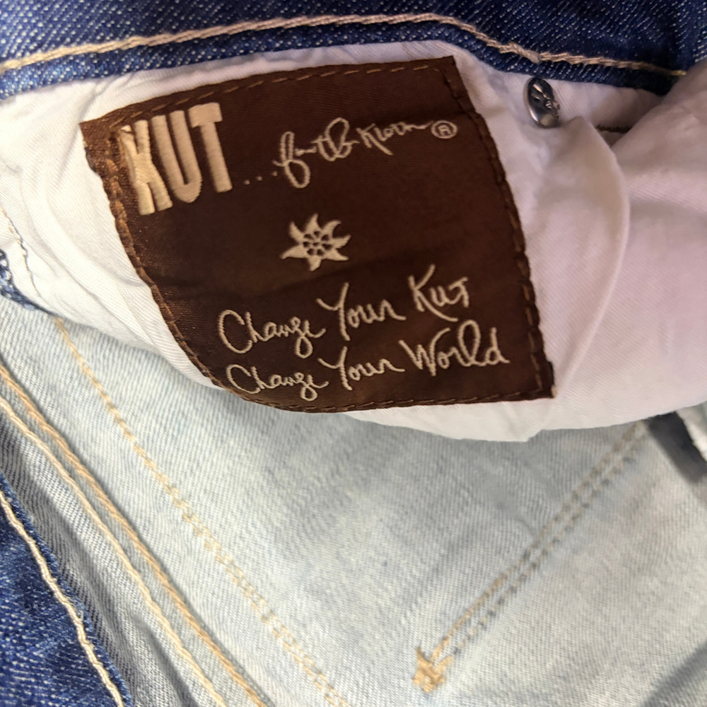 Women's KUT from the Kloth Blue Boot Cut Jeans Size 12 - Picture 3 of 6